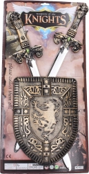 Set per bambini con scudo e due spade 60 cm