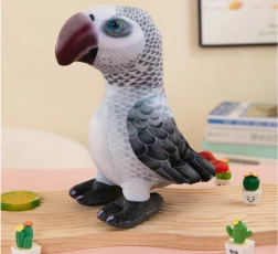 Pappagallo grigio in peluche 20 cm