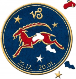 Curiosi puzzle rotondo Zodiaco – Capricorno, 33 pezzi