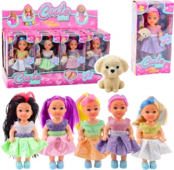 Mini Bambola in Vestito con Cagnolino