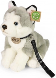 Cane Husky di peluche con guinzaglio 28 cm di Rappa