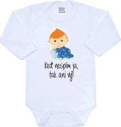 Body New Baby con stampa “Se non dormo io, non dormite nemmeno voi”