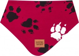 foulard per il collo in cotone per neonati New Baby Paw rosa scuro taglia S