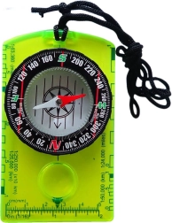 Acra bussola piccola con lente d’ingrandimento verde giallo neon - 1 pezzo