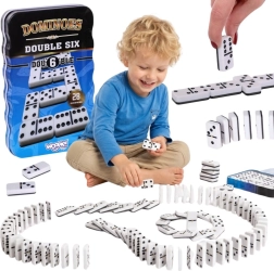 Domino classico Woopie in scatola di metallo