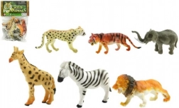 safari animaletti ZOO 6 pz figurine in plastica 10 cm in sacchetto