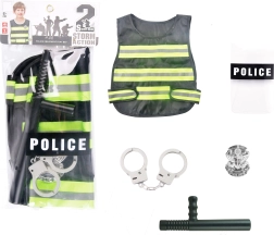 Gilet da poliziotto con cintura e manette