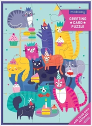 Puzzle Mudpuppy con desideri Festa dei Gatti 12 pezzi