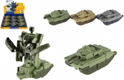 Carro armato/robot trasformabile in plastica 14 cm a inerzia