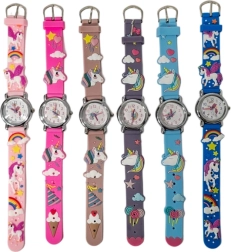 Orologio da ragazza in silicone con cinturino colorato