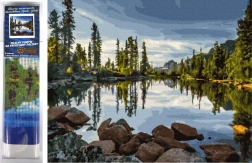 Pittura di diamante Lago Tranquillo 30x40 cm