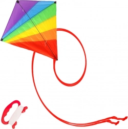 Aquilone arcobaleno 87 × 81 cm con lunga coda