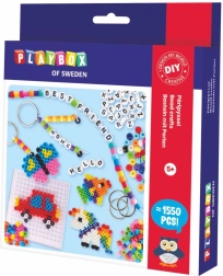 Set Playbox di perline da stirare per braccialetti e ciondoli, 1550 pezzi