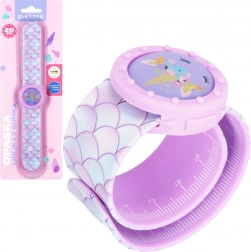 Righello-orologio rosa – bracciale in silicone per bambini