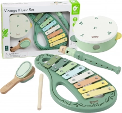 Set vintage di strumenti musicali in legno CLASSIC WORLD, 18m+