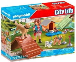 set regalo playmobil city life addestratrice di cani