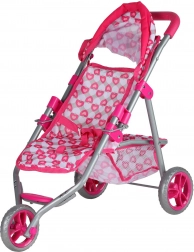 woopie royal passeggino a tre ruote per bambole cuori rosa
