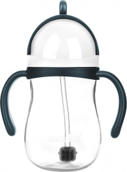 Borraccia magica con cannuccia e peso 280 ml bianca