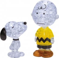 HCM KINZEL puzzle 3D di cristallo Snoopy e Charlie Brown – 77 pezzi