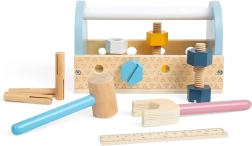 Bigjigs Toys set di attrezzi in legno nella cassetta