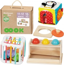 woopie green montessori box 5in1 per neonati 11–12 mesi fsc
