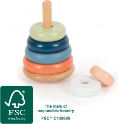 Small Foot torre ad anelli Arctic in legno FSC