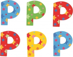 Lettera in legno a forma di stella