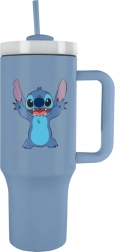 Tazza da viaggio con cannuccia Lilo e Stitch blu 1200 ml