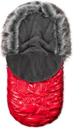 Sacco invernale di lusso con pelliccia New Baby, nero