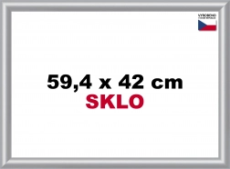 Cornice in plastica per puzzle A2 argento