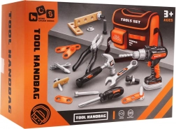 Set di attrezzi per bambini con borsa e trapano elettrico