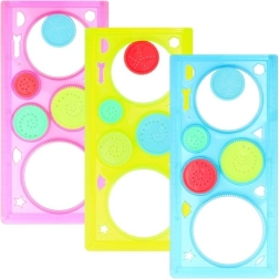 Spirografo – set di stencil per disegnare, 3 colori