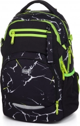 Zaino scolastico Oxy Ombre Electric, nero‑verde