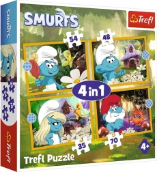 Puzzle Puffi La vita nel villaggio 4in1