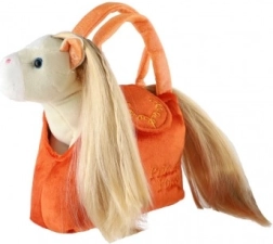 Borsetta di peluche con cavallino – arancione