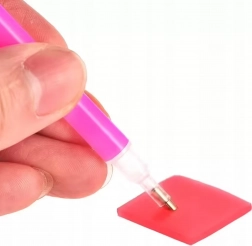 Pittura diamantata con supporto da tavolo bianco 21 × 25 cm per bambini