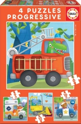 Educa puzzle Soccorritori animali 4in1 (6, 9, 12, 16 pezzi)