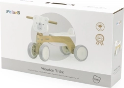 triciclo in legno a spinta orsetto PolarB con ruote EVA silenziose
