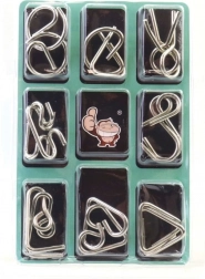 Rompicapo in metallo – set di 3 enigmi logici per bambini e adulti