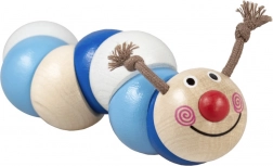 Detoa bruco in legno - blu