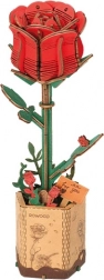 Puzzle in legno 3D Rosa Rossa
