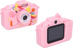 Fotocamera digitale per bambini con custodia in silicone a unicorno, 48 Mpx e video Full HD