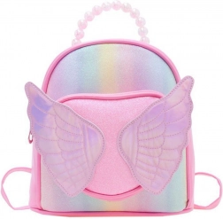 Zainetto Rosa per Bambini con Ali Scintillanti