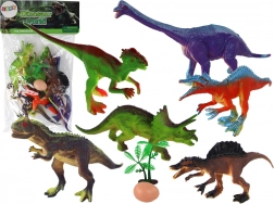 set di figure di dinosauri con accessori, 6 pezzi