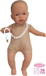 Bambola realistica neonato Llorens - con suoni e corpo morbido 38 cm