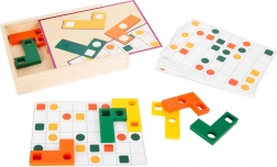 Gioco di logica in legno Small Foot – puzzle colorato con cartoncini