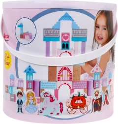 Kit di costruzioni in legno per bambine Principessa al castello con assortitore di forme