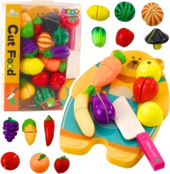 Set per bambini per tagliare frutta e verdura con tagliere e coltello