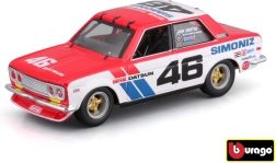 Modello in metallo Bburago 1:43 BRE Datsun 510 auto da corsa