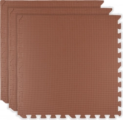 Tappetino in schiuma HUMBI 180 × 60 cm – grandi puzzle impermeabili, sicuri per bambini, 3 pz, color mattone